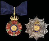 The Most Eminent Order of the Indian Empire, Type II (1901-1947), Knight Commander’s (K.C.I.E.) set of insignia, comprising neck badge in gold and ena...