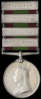 Afghanistan, 1878-80, 4 clasps, Peiwar Kotal, Charasia, Kabul, Kandahar (58 B/819 Pte. W. Wilson, 72nd Highrs.), bold extremely fine and lustrous Priv...