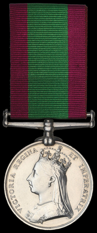 Afghanistan, 1878-80, no clasp (Lt. C. J. S. Whittall, 14th Bl. Lan,), minor edg...
