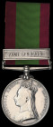 Afghanistan, 1878-80, single clasp, Ali Musjid (Sepoy Akhmud Khan 6th Regt. N.I.), toned very fine   Ex D.N.W., Alan Wolfe Collection, 7 December 2005...