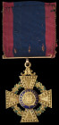 Portugal, Peninsular War Cross, 1808-14, Portuguese Pattern, for 5 battles, in gold and enamels, with gold straight bar suspension and old possibly or...