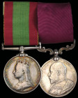 The Afghanistan and Meritorious Service Medal Pair awarded to Quartermaster Havildar Shaik Umar, 10th Bombay Light Infantry, comprising: Afghanistan, ...