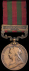 India General Service, 1895-1902, bronze issue, single clasp, Relief of Chitral 1895, engraved in a running script (18 Bullock driver Khayali, Comt. T...
