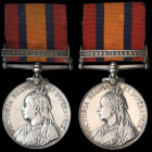 A Most Unusual Boer War ‘Double Casualty’ Pair of Queen’s South Africa Medals, awarded to Sergeant A. W. Ward, 32nd (Lancashire) Company, 2nd Imperial...