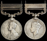 A Double I.G.S.M. Waziristan and North West Frontier Pair awarded to Clerk H.B. Quraishi, Indian Army Catering Corps, comprising: India General Servic...