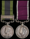 An I.G.S.M. North West Frontier and Long Service Pair awarded to Bandmaster Ali Ahmed, 2nd Battalion 16th Punjabis, late 1st Battalion, comprising: In...