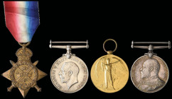 A Great War 1914 Star Group of 4 awarded to Petty Officer 1st Class Charles H. Tamlin, Benbow Battalion, Royal Naval Division, late Coast Guard, compr...