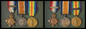 Great War 1914 Star Trios (2) to Private Francis William Mowbray, 2nd Battalion, Grenadier Guards, wounded in action in early 1915, and Warrant Office...