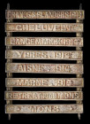 A Rare Carriage of 8 Unofficial Great War ‘Battle Clasps’ for Mons & 1914, full-size, in silver, mounted together in order, comprising: Mons, Retreat ...
