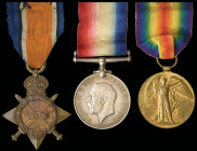 A Scarce Great War 1914-15 Star Trio awarded to Private Tom Hartnon Perryman, Royal North Devon Hussars, who previously served in the Boer War with th...