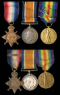 Great War 1914-15 Star Trios (2) awarded to Private Christopher Evans, Army Veterinary Corps, and Private Harry Hewitt, Army Veterinary Corps, compris...