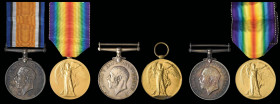 British War and Victory Medal Pairs to Guards Units (3) (20371 Pte. W.L. Bond. C. Gds.), (15260 Pte. G. Holliday. C. Gds), (5084 Pte. T.R. Hazel. 3-Gd...