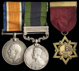 A Great War B.W.M., I.G.S.M. Afghanistan and Nepalese Long Service Trio awarded to Subadar Dambar Bahadur Duda, 2nd Rifles, late Kali Bahadur or Kali ...