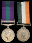 A G.S.M. South East Asia and Indian Independence Pair awarded to Squadron Leader Joseph Kenneth Frank Pereira, Balloon Section, Royal Indian Air Force...