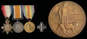 A Canadian Great War Trio with Memorial Plaque and Memorial Cross awarded to Private Herbert James, 42nd (Royal Highlanders of Canada) Battalion, C.E....