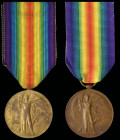 Victory Medals to P.O.W.s (2), 1914-1919 (198195 S. Folland. A.B. R.N.), and (5103 Pte. A. Perrett. Wilts. R.), about very fine  (2) Able Seaman Samue...