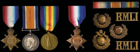 A Great War Trio awarded to Private Joseph Patrick McDowell, Royal Marine Light Infantry, who was taken captive as a prisoner of war on 1 January 1917...