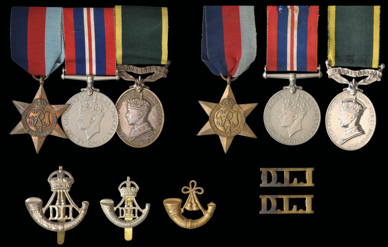 Two WW2 'P.O.W.' Groups of 3 awarded to Private John William Fawcett, 10th Batta...