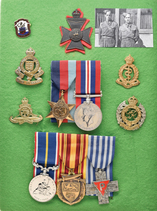 A WW2 'Defence of Calais P.O.W.’ Pair with 3 related medals awarded Sapper John ...