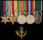 A WW2 Crete 'P.O.W.' Group of 5 awarded to Corporal Lancelot Taylor, ‘B’ Squadron, Sherwood Rangers, who was captured and taken as a prisoner of war a...