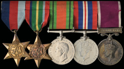 A WW2 ‘Fall of Hong Kong’ P.O.W. and Long Service Group of 5 awarded to Sergeant Alfred Cooke, Military Provost Staff Corps, late Military Foot Police...