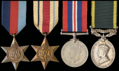 A WW2 Tobruk ‘P.O.W.’ Group of 4 awarded to Bombardier Frank Joseph Beard, 67th Medium Regiment, Royal Artillery, who fought at the Battle of Tobruk a...