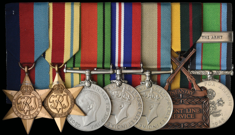 A WW2 Australian ‘P.O.W.’ Group of 7 awarded to Private Leslie James Clare, 2nd/...