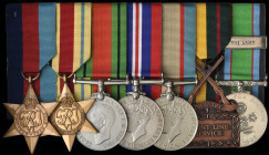 A WW2 Australian ‘P.O.W.’ Group of 7 awarded to Private Leslie James Clare, 2nd/12th Australian Infantry Battalion, who was taken as a prisoner of war...