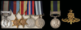 An I.G.S. ‘North-West Frontier 1936-36’ and WW2 ‘P.O.W.’ Group of 5 awarded to Battery Havildar Major Nazir Ullah, Indian Artillery, late 6-13th Batta...