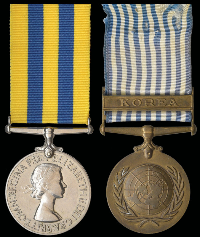 A Korean War Pair awarded to Corporal Peter E. Williams, 1st Battalion, Royal Ul...