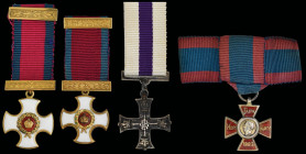 Dress Miniatures (4), Distinguished Service Order (2), Victoria, and George V, in silver-gilt and enamels, the second with reverse of suspension bar s...