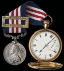 A Gold ‘Heroes Fund’ Presentation Pocket Watch awarded to Sergeant William McCubbrey, Royal Engineers, awarded for ‘bravery in France’ on 9 November 1...