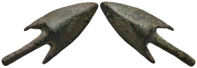Weight 11.92 gr - Diameter 42 mm Ancient Bronze Arrowhead