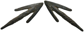 Weight 7.46 gr - Diameter 55 mm Ancient Bronze Arrowhead