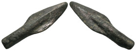 Weight 4.41 gr - Diameter 33 mm Ancient Bronze Arrowhead