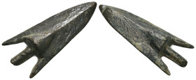Weight 11.41 gr - Diameter 38 mm Ancient Bronze Arrowhead