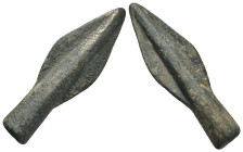 Weight 5.37 gr - Diameter 37 mm Ancient Bronze Arrowhead