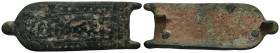 Weight 19.53 gr - Diameter 57 mm Ancient bronze belt buckle