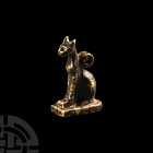 Egyptian Gold Goddess Bastet Cat Amulet