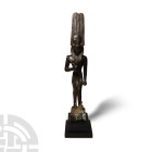 Egyptian Bronze Striding Figure of Montu the Falcon God of War