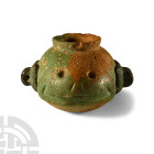 Egyptian Indurated Limestone Frog-Shaped Cosmetic Vessel