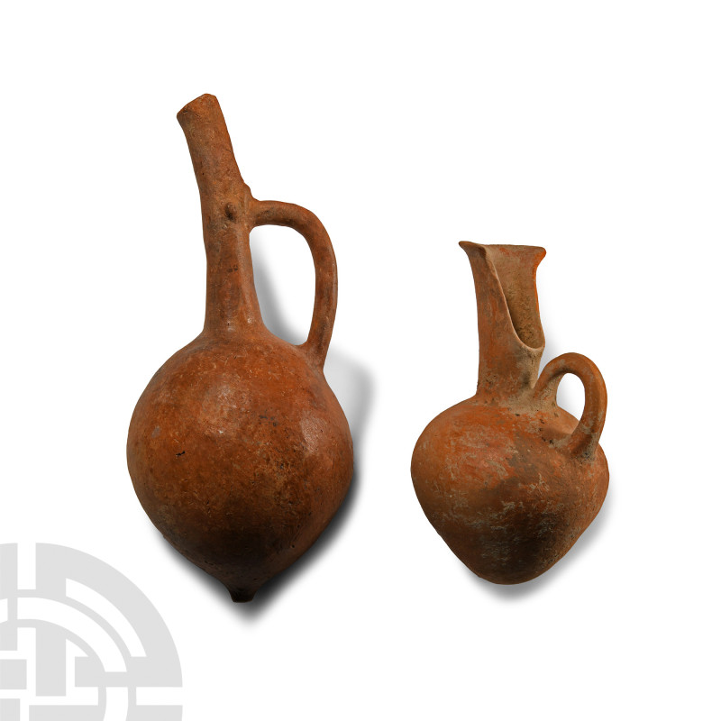 Cypriot Red Polished Ware Zoomorphic Jug Group
Middle Bronze Age, circa 2000-18...