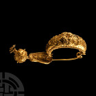 Etruscan Gold Filigree Leech Brooch