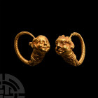 Hellenistic Gold Earrings with Eros