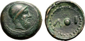 Magna Graecia: Islands off Sicily, Lipara circa 425 BC Æ Onkia Extremely Fine; well-detailed, boasting a fine green patina