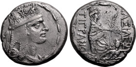 Ancient Greece: Kingdom of Armenia Tigranes II 'the Great' circa 80-68 BC AR Tetradrachm Extremely Fine; featuring a splendid portrait of Tigranes