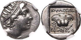 Ancient Greece: Rhodos, Rhodes Kallixeinos (Magistrate) circa 88-84 BC AR Drachm NGC AU
