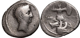 Roman Republic & Imperatorial Octavian 30-29 BC AR Denarius About Very Fine