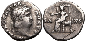 Roman Empire Nero AD 67-68 AR Denarius Very Fine; nicely toned