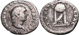 Roman Empire Vitellius AD 69 AR Denarius About Very Fine; deep cabinet tone